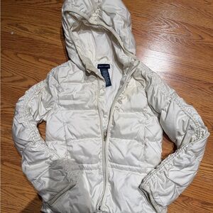 Ralph Lauren White Puffer Jacket with Hood